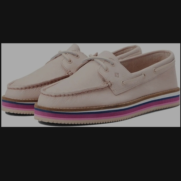 Sperry A/O 2-Eye Stacked Eva Multi Stripe in Rose Size 12 - Picture 1 of 12